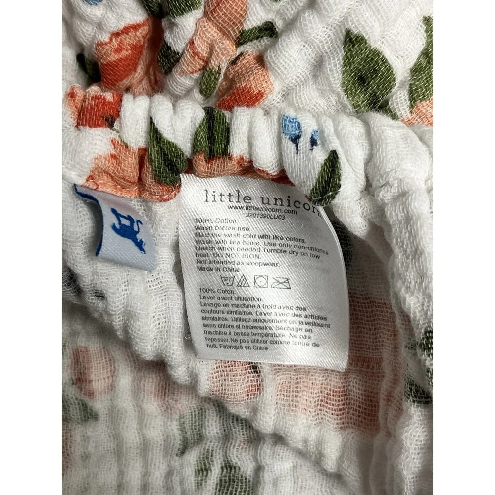 Little Unicorn Cotton Muslin Baby Changing Pad Cover &‎ Swaddle Watercolor Roses